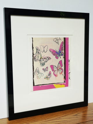 ANDY WARHOL HAND SIGNED PLATE FROM VANISHING ANIMALS, FRAMED ~ W.LOA