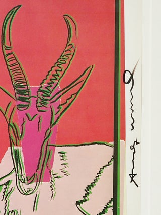 ANDY WARHOL HAND SIGNED PLATE FROM VANISHING ANIMALS, FRAMED ~ W.LOA
