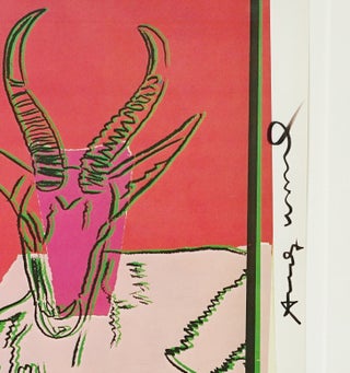 ANDY WARHOL HAND SIGNED PLATE FROM VANISHING ANIMALS, FRAMED ~ W.LOA