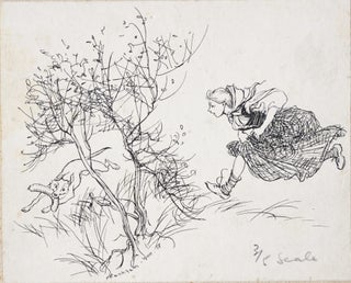 Item #3281 ARTHUR RACKHAM ORIGINAL PUBLISHED SIGNED PEN AND INK DRAWING FOR FAIRY TALES OF...