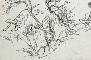 ARTHUR RACKHAM ORIGINAL PUBLISHED SIGNED PEN AND INK DRAWING FOR FAIRY TALES OF THE BROTHERS GRIMM