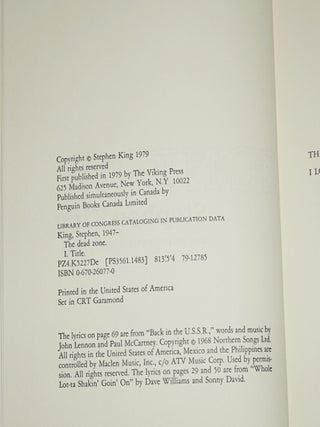 THE DEAD ZONE (Signed)