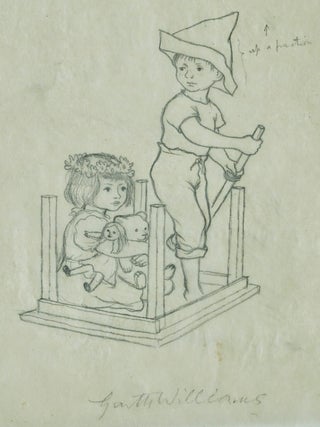 Item #3288 GARTH WILLIAMS ORIGINAL PRELIMINARY DUST JACKET ILLUSTRATION FOR "THE TALL BOOK...