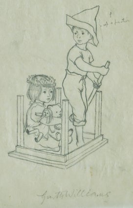 Item #3288 GARTH WILLIAMS ORIGINAL PRELIMINARY DUST JACKET ILLUSTRATION FOR "THE TALL BOOK...