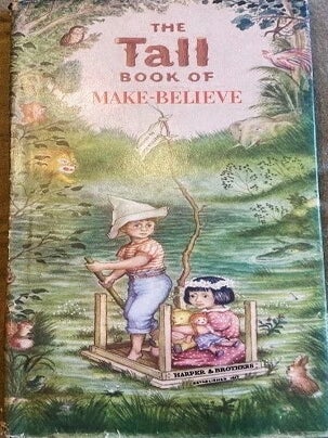 GARTH WILLIAMS ORIGINAL PRELIMINARY DUST JACKET ILLUSTRATION FOR "THE TALL BOOK OF MAKE BELIEVE"
