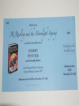 HARRY POTTER AND THE DEATHLY HALLOWS (Moonlight Signing with event ticket)