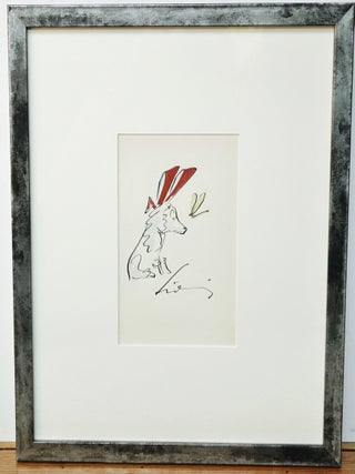 Item #3299 LUDWIG BEMELMANS FRAMED ORIGINAL ARTWORK of LITTLE BIT, the miniature toy poodle...