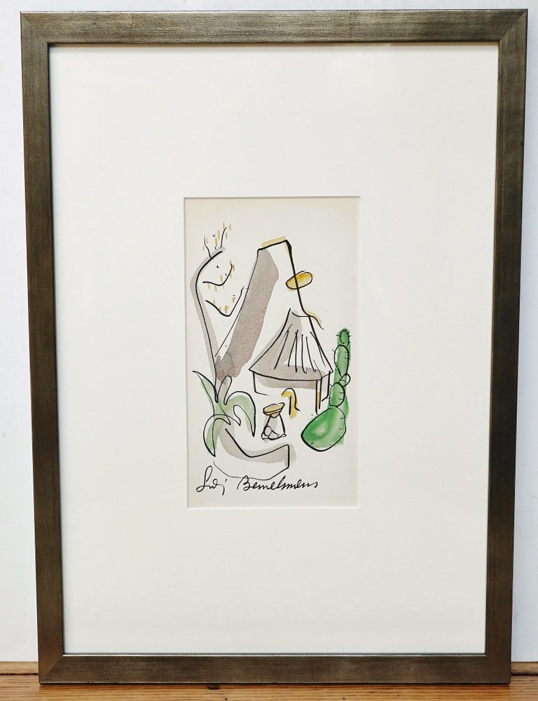 Item #3304 LUDWIG BEMELMANS~ ORIGINAL SIGNED WATERCOLOR PAINTING, FRAMED. LUDWIG BEMELMANS.