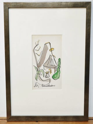 Item #3304 LUDWIG BEMELMANS~ ORIGINAL SIGNED WATERCOLOR PAINTING, FRAMED. LUDWIG BEMELMANS