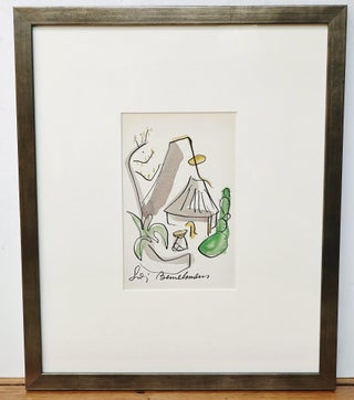 Item #3304 LUDWIG BEMELMANS~ ORIGINAL SIGNED WATERCOLOR PAINTING, FRAMED. LUDWIG BEMELMANS