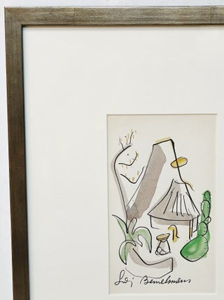 LUDWIG BEMELMANS~ ORIGINAL SIGNED WATERCOLOR PAINTING, FRAMED