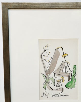 LUDWIG BEMELMANS~ ORIGINAL SIGNED WATERCOLOR PAINTING, FRAMED