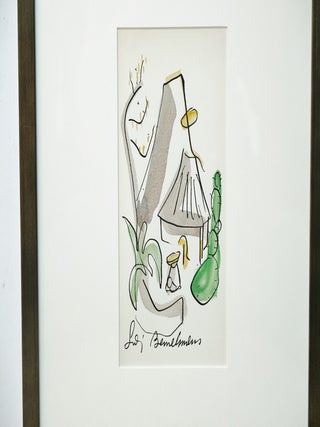 LUDWIG BEMELMANS~ ORIGINAL SIGNED WATERCOLOR PAINTING, FRAMED