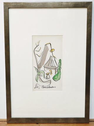LUDWIG BEMELMANS~ ORIGINAL SIGNED WATERCOLOR PAINTING, FRAMED