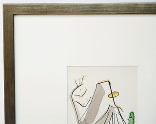 LUDWIG BEMELMANS~ ORIGINAL SIGNED WATERCOLOR PAINTING, FRAMED