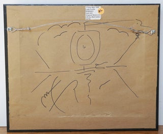 PETER MAX – (PROFILE) 1998 Framed Original Watercolor and Ink Painting